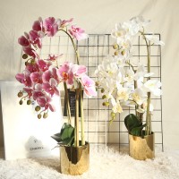 China Good Flowers Wholesale Artificial Flowers Plants Phalaenopsis Orchids Artificial Flower Decoration